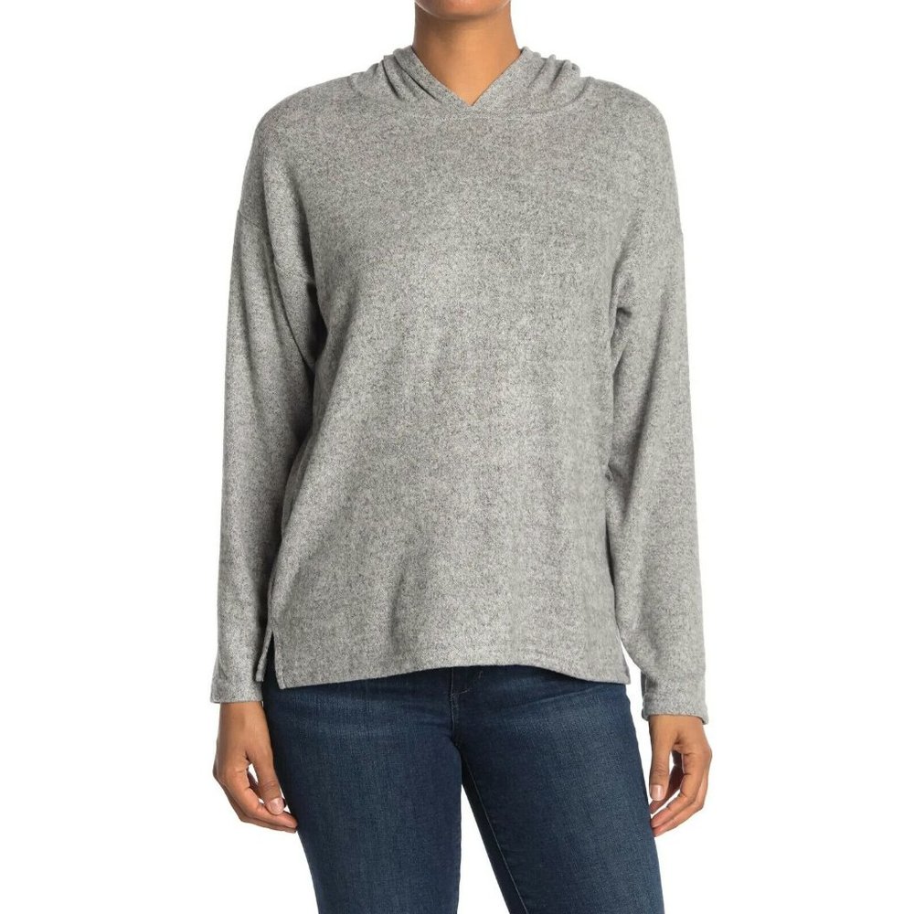 CENY Cozy Knit Pullover Hoodie Grey - NWT- XS